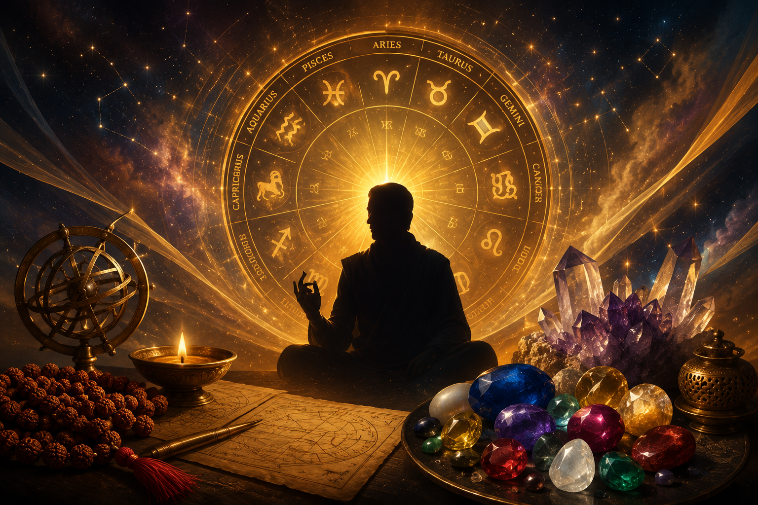 Amit Astrology - Vedic Astrology Consultation with Zodiac Wheel, Rudraksha and Gemstones